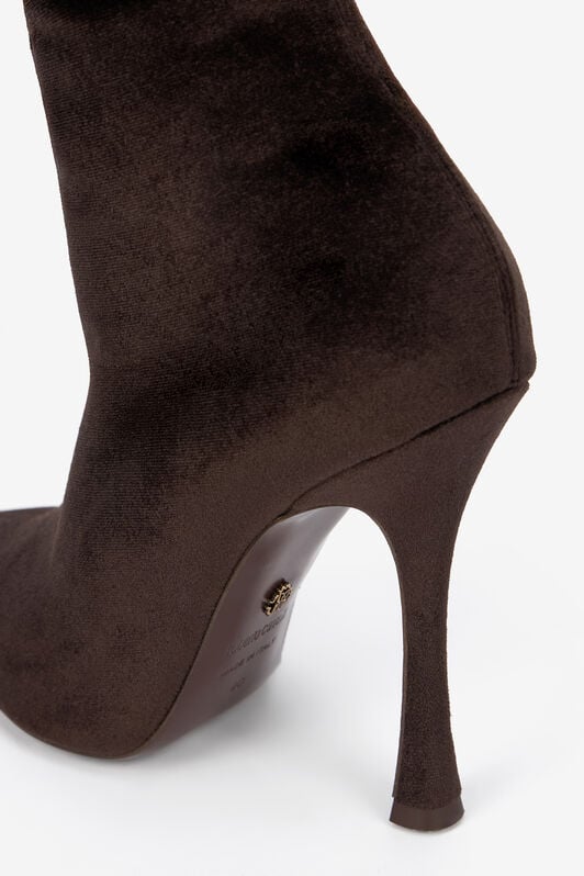 RC Brown Satin Pointed-Toe Thigh High Boots RC Brown Satin Pointed-Toe Thigh High Boots Brown VWS004-VZ018