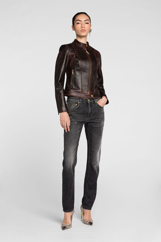 RC Schmal geschnittene Jeans Schwarz PKJ232-DN002
