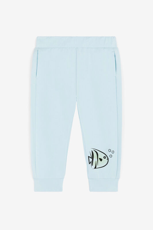 JU Fish And Logo-Print Sweatpants BABY BLUE OJT291-ISA2J