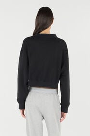 RC Cropped Sweatshirt With Logo Black UKT66A-CF057