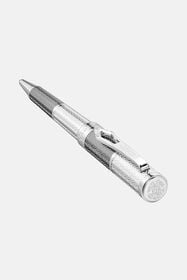 RC Roberto Cavalli Chevron Ballpoint Pen, Two Tone Silver & Gun Color SILVER & GUN VALG07-IG269