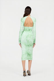 RC Jaguar Mint Print Midi Dress PISTACHIO GREEN XQT123-LNT23