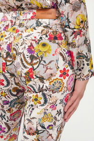 RC Pantaloni Flare con Stampa Florentine Flowers BEIGE WQJ221-DAR29