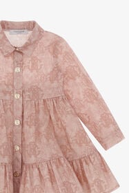 JU Baroque Buttoned Dress Pink TJT111-7ML99