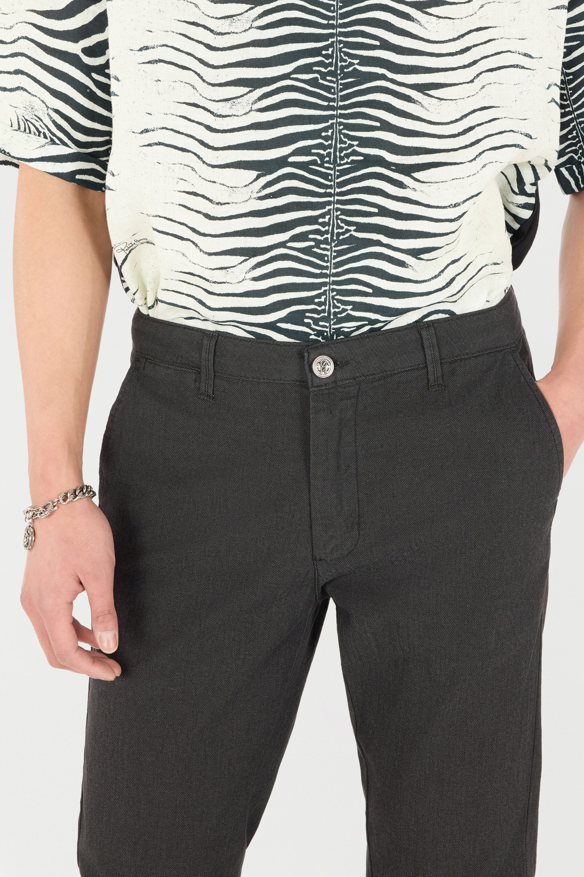 RC Pantalon En Coton Stretch Noir POT20A-DJ001