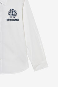 JU Camicia bianca con logo ricamato OPTICAL WHITE XJT70N-FN002