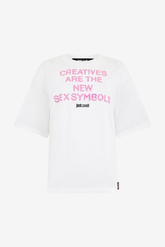 JC White T-Shirt With Logo JC White T-Shirt With Logo WHITE WFT229-WF611