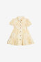 JU Dress With Floral Print And RC Monogram Yellow UJT117-7MO41