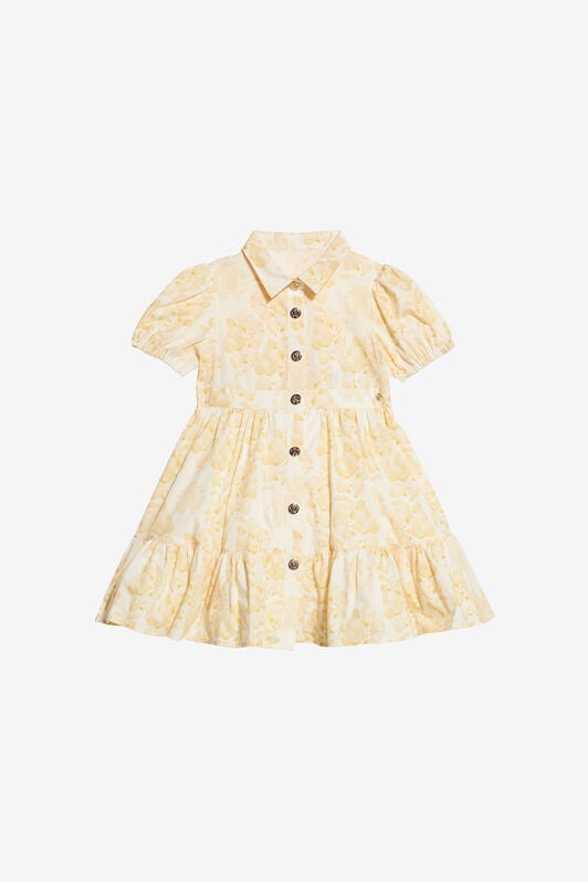 JU Dress With Floral Print And RC Monogram JU Dress With Floral Print And RC Monogram Yellow UJT117-7MO41