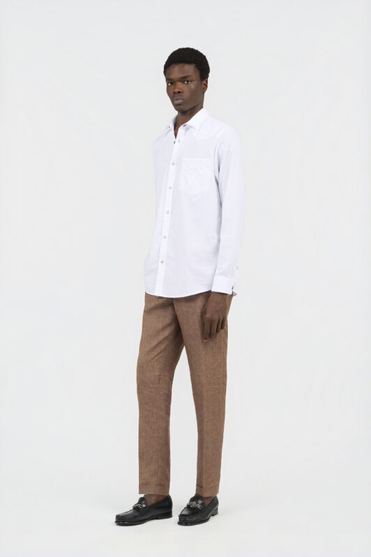 RC White Cotton Shirt With Monogram RC WHITE SOT70H-FN053