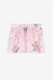 JU Teddy-Print Skirt Pink RJT301-7GG79