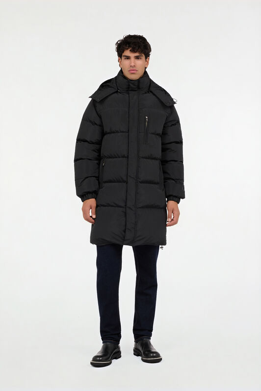 RC Long black down jacket with hood RC Long black down jacket with hood BLACK ROT80F-FY035
