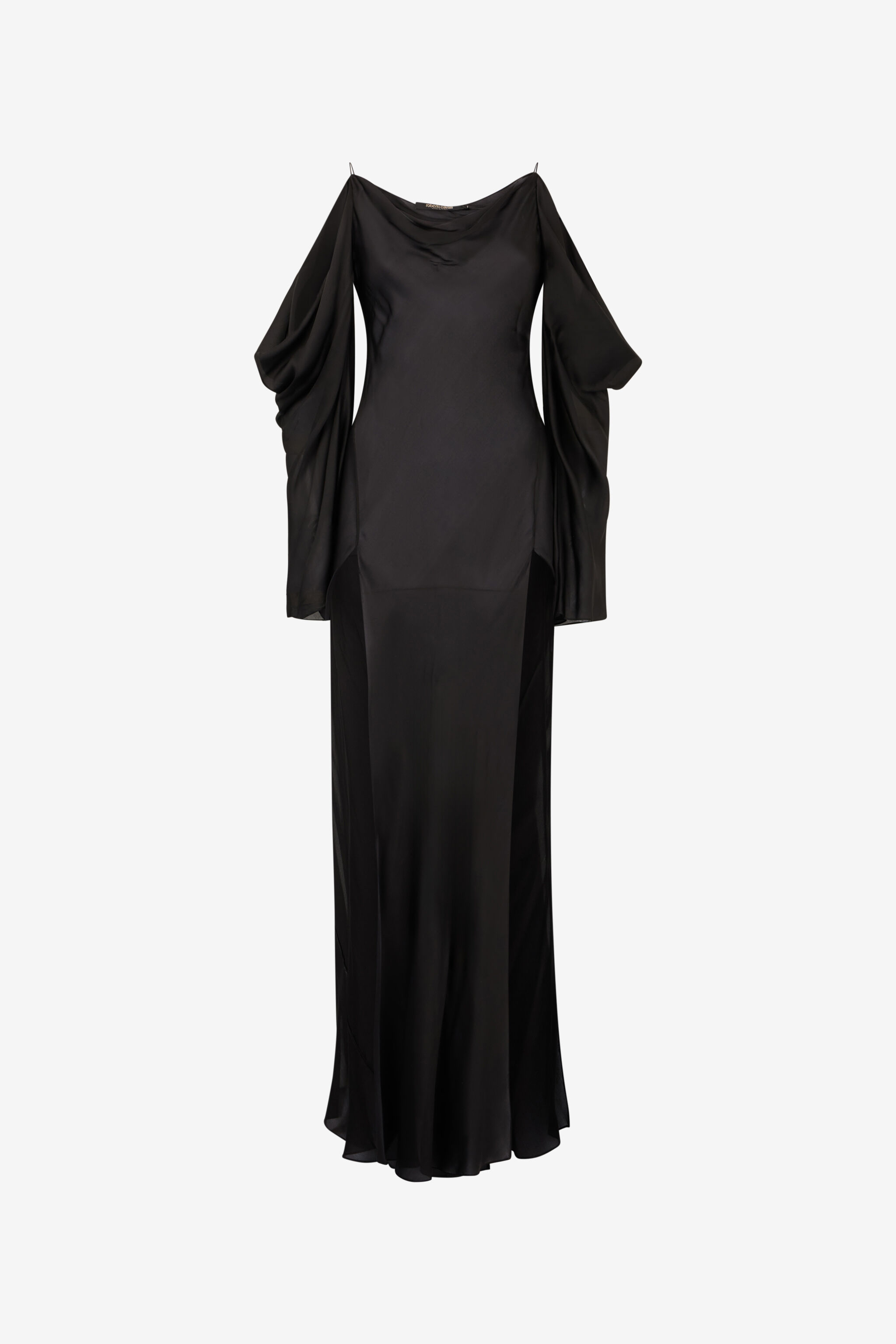RC Long Silk Dress Black UKT117-CC032