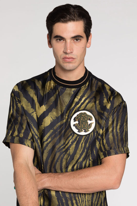 RC T-shirt en soie à imprimé Freedom Vert foncé/Noir RRT62R-2N410
