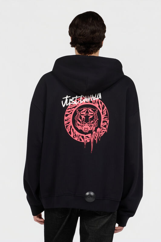 JC Black Hoodie Sweatshirt with Logo BLACK RRT966-RR228