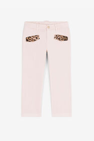 JU RC Monogram-Embroidered Trousers Pink RJT21A-FN012