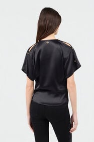 RC Black Silk Top With Cut-Outs BLACK SOT60E-SE005