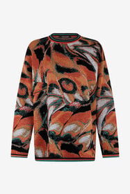 RC Butterfly Print Sweater BLACK/MULTICOLOR XQM605-MI017