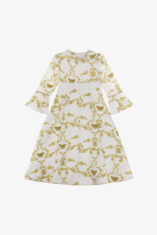 JU Bedrucktes Kleid JU Bedrucktes Kleid Weiß SJT149-SCL50