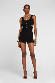 RC Cut-Out Knit Mini Dress Black QKM112-MG011