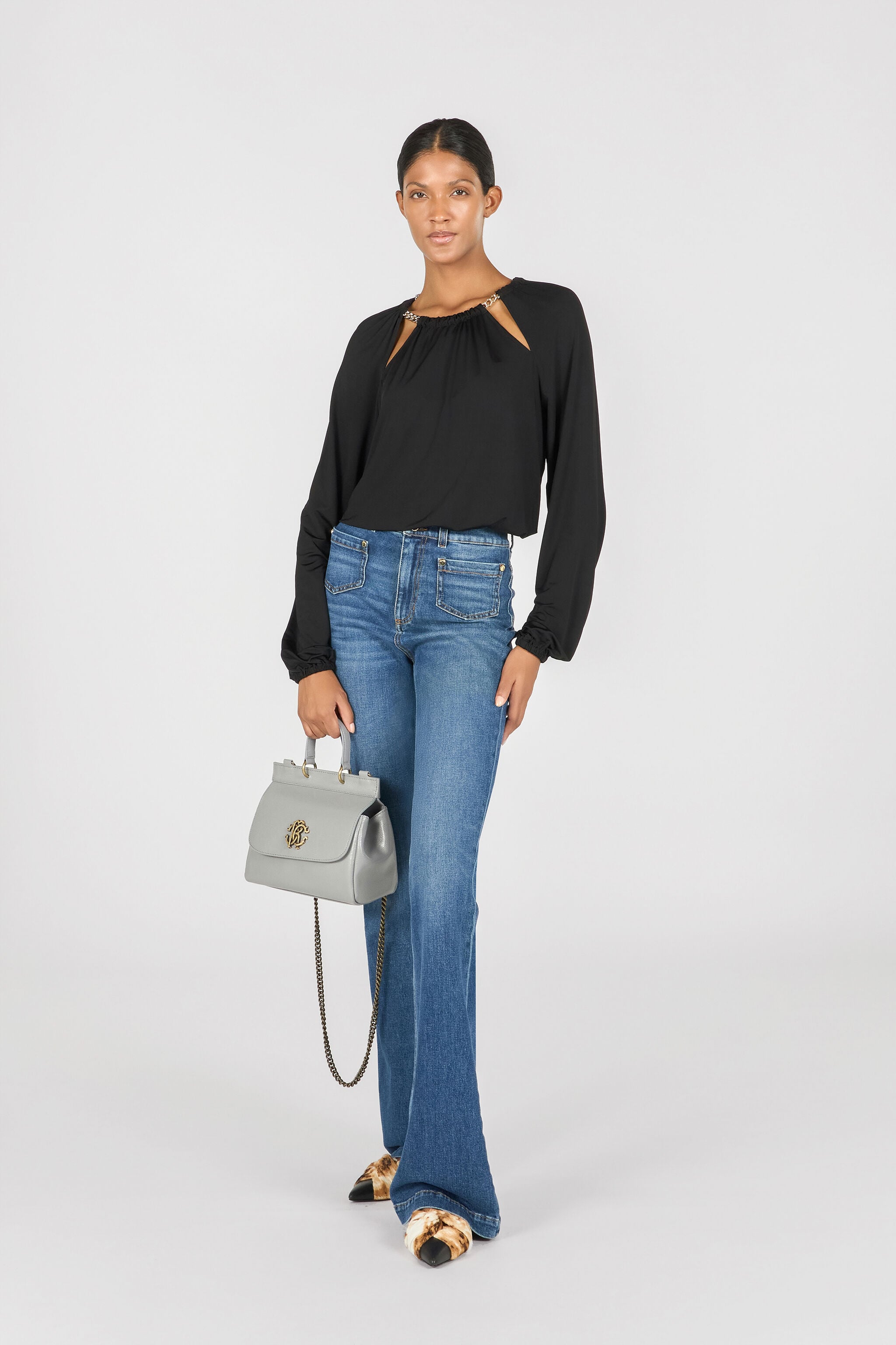 RC Handbag with Monogram RC RC Handbag with Monogram RC Gray OOB00A-PZ015