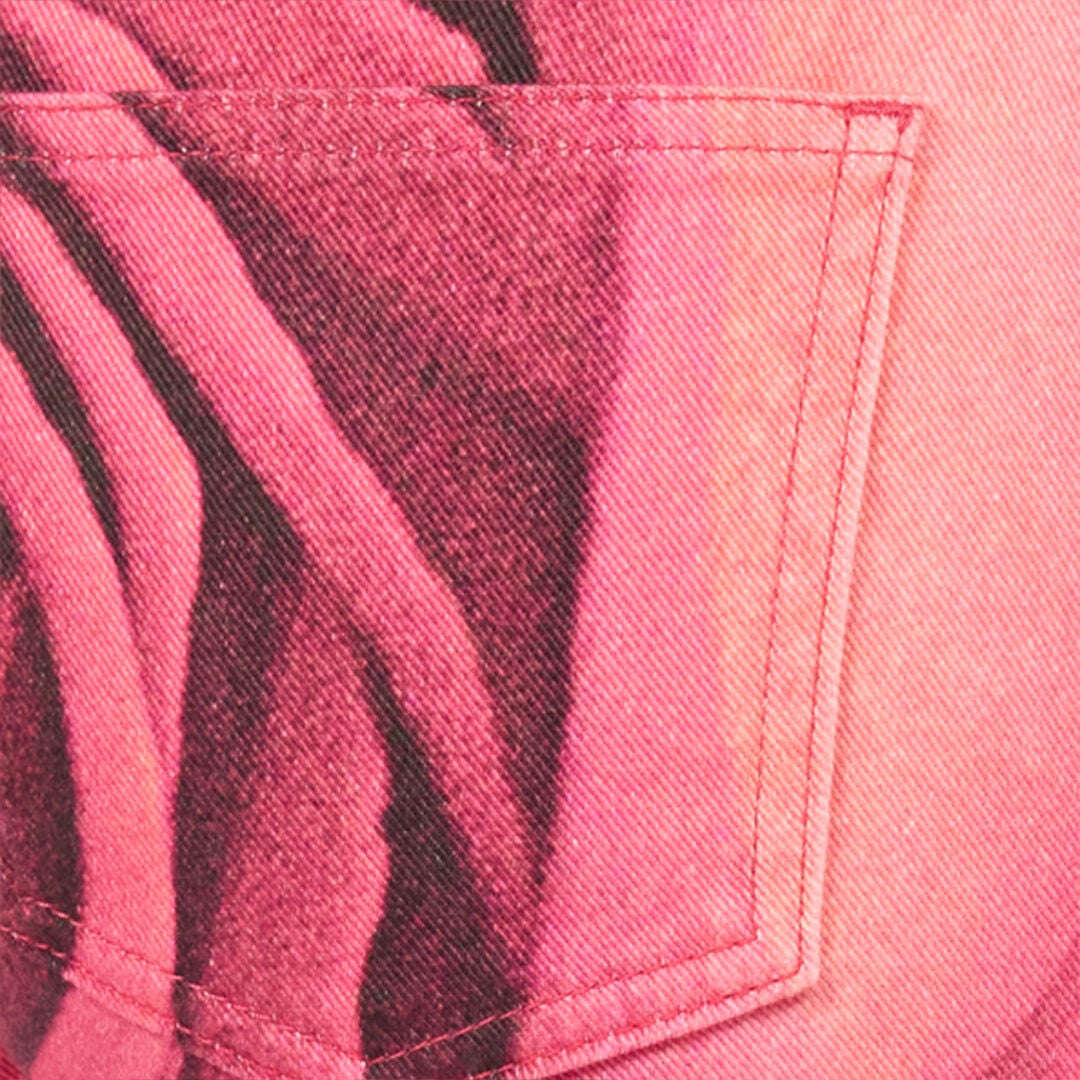 RC Fit & Flare Jeans With Garden Rose Print RC Fit & Flare Jeans With Garden Rose Print Fuchsia UKJ205-DAN48
