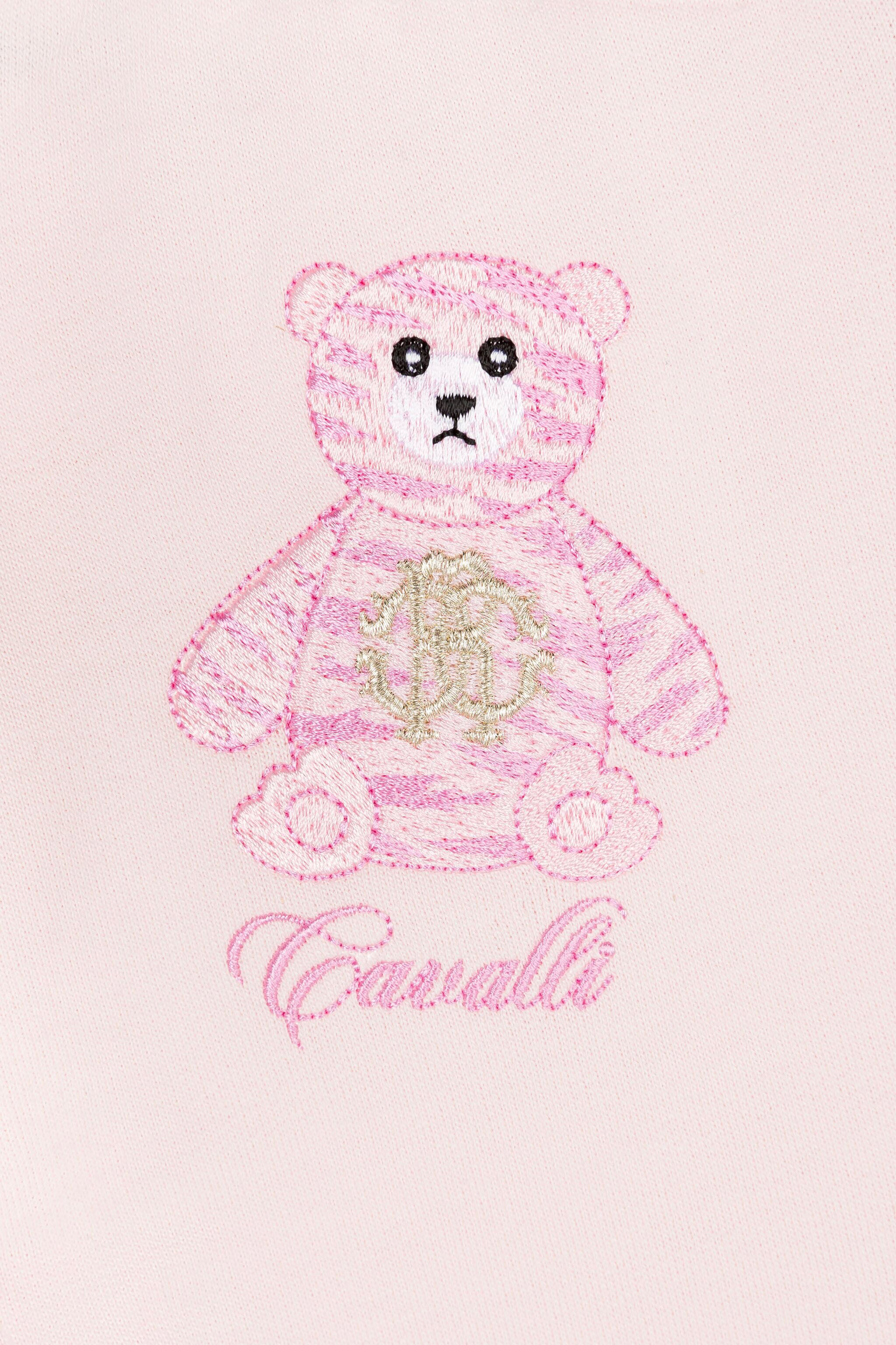 JU Teddy Bear-Embroidered Sweatpants JU Teddy Bear-Embroidered Sweatpants Pink RJT204-CF050