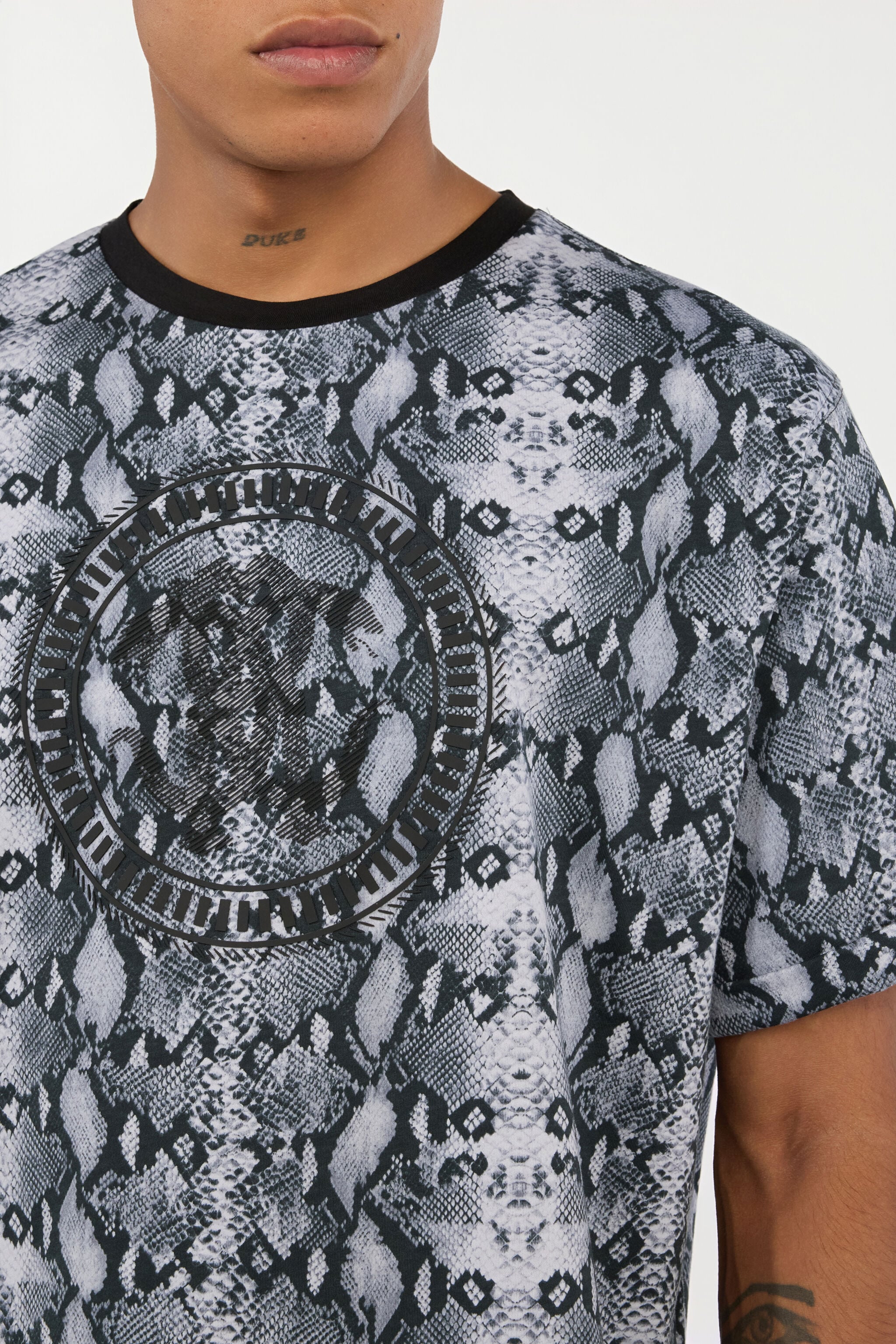 RC Python Print T-Shirt BLACK QOT62C-JFR25
