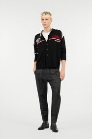 JC Black Textured Trousers BLACK VFT016-VF016