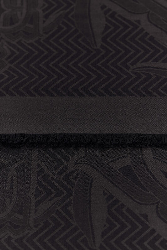 RC Schultertuch in Jacquard mit Monogramm Mirror Snake Schwarz TALR29-IR046