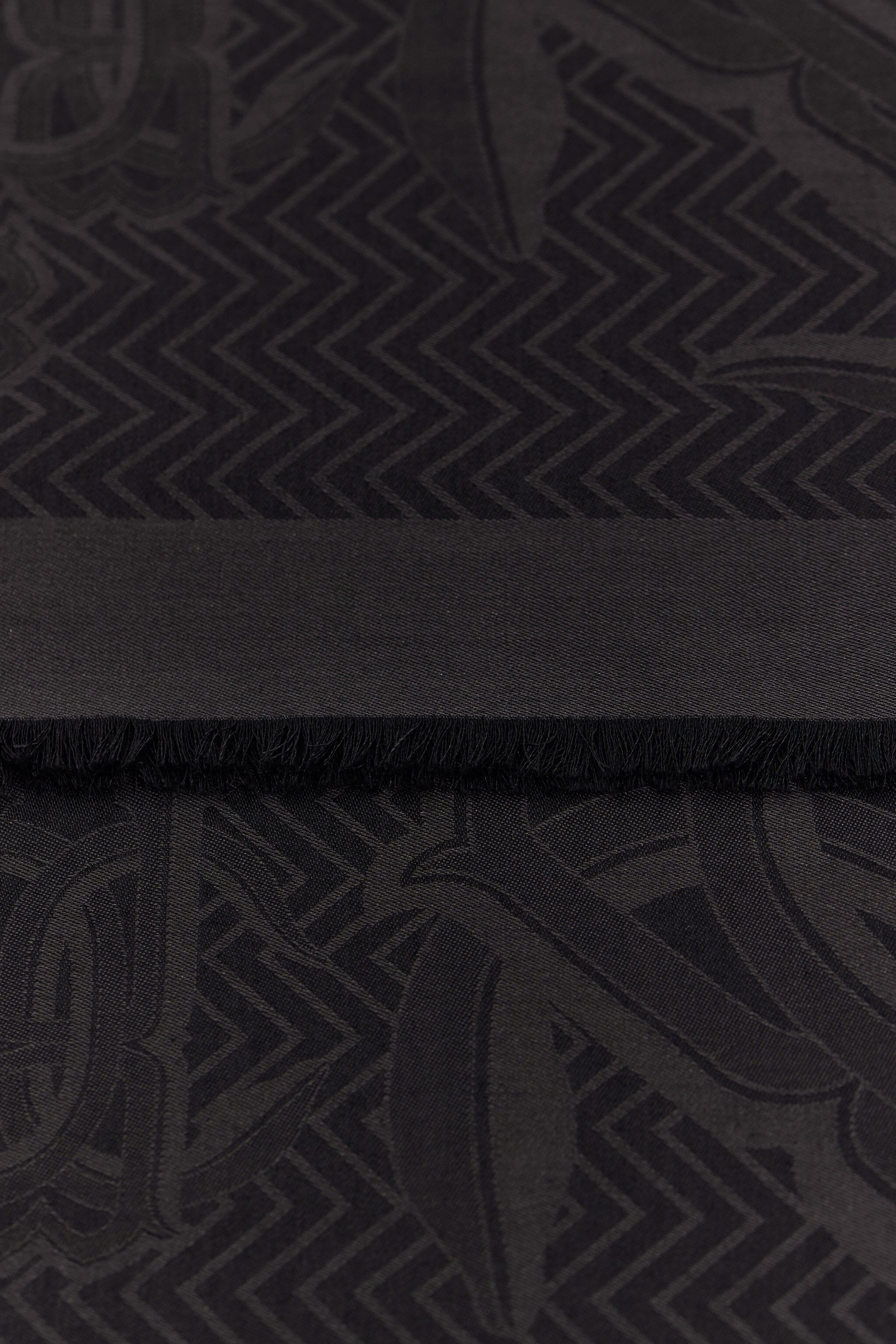 RC Schultertuch in Jacquard mit Monogramm Mirror Snake Schwarz TALR29-IR046