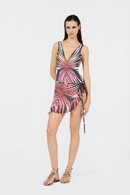 RC Ray Of Paradise Print Sarong CORAL XKW020-HNM33