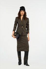 JC Leopard Print Jacket Blazer BRUNETTE VFT300-VF450