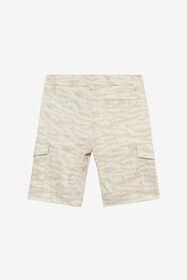 JU Shorts With Tiger Skin Print Ivory UJT25F-6SO44