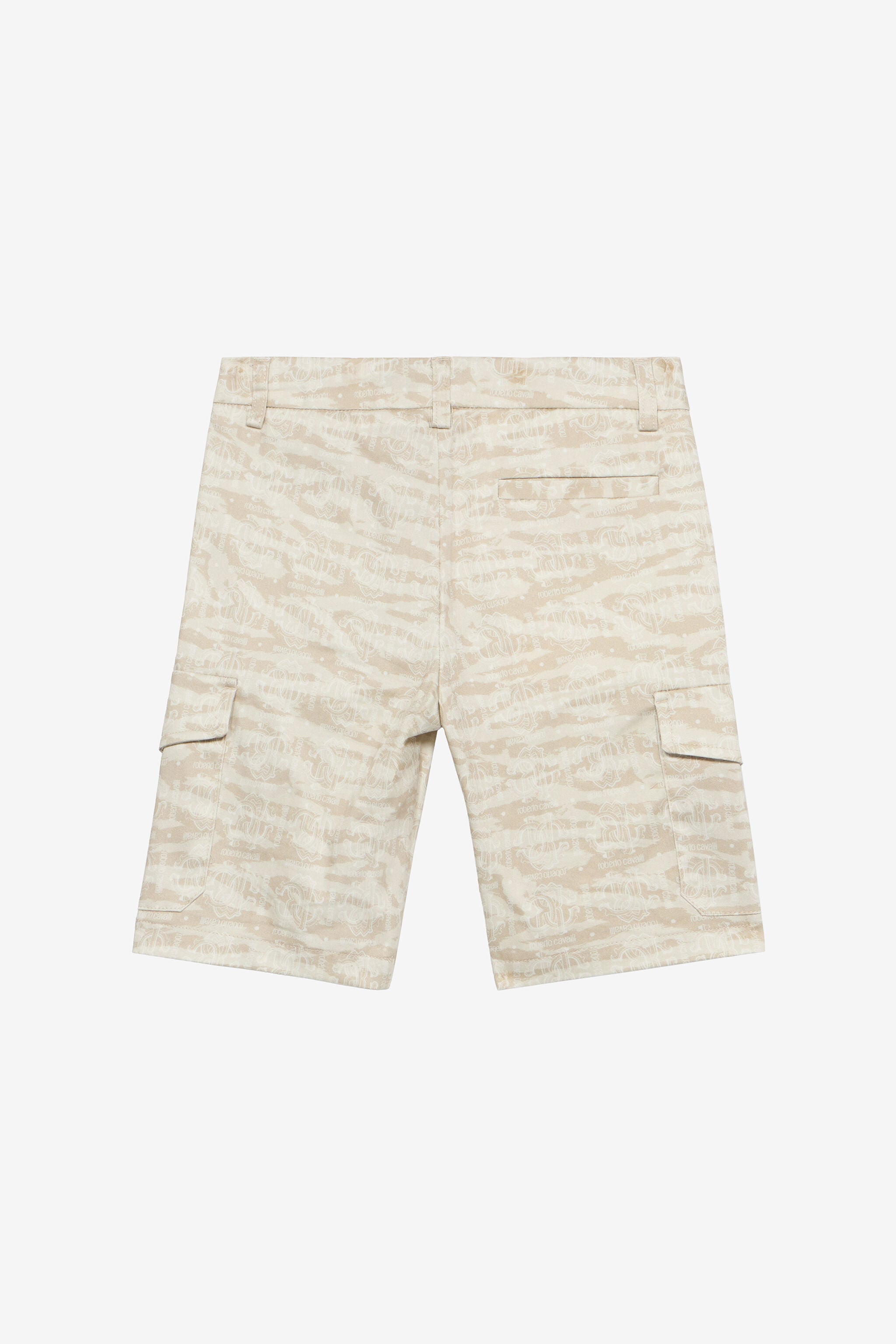 JU Shorts With Tiger Skin Print JU Shorts With Tiger Skin Print Ivory UJT25F-6SO44