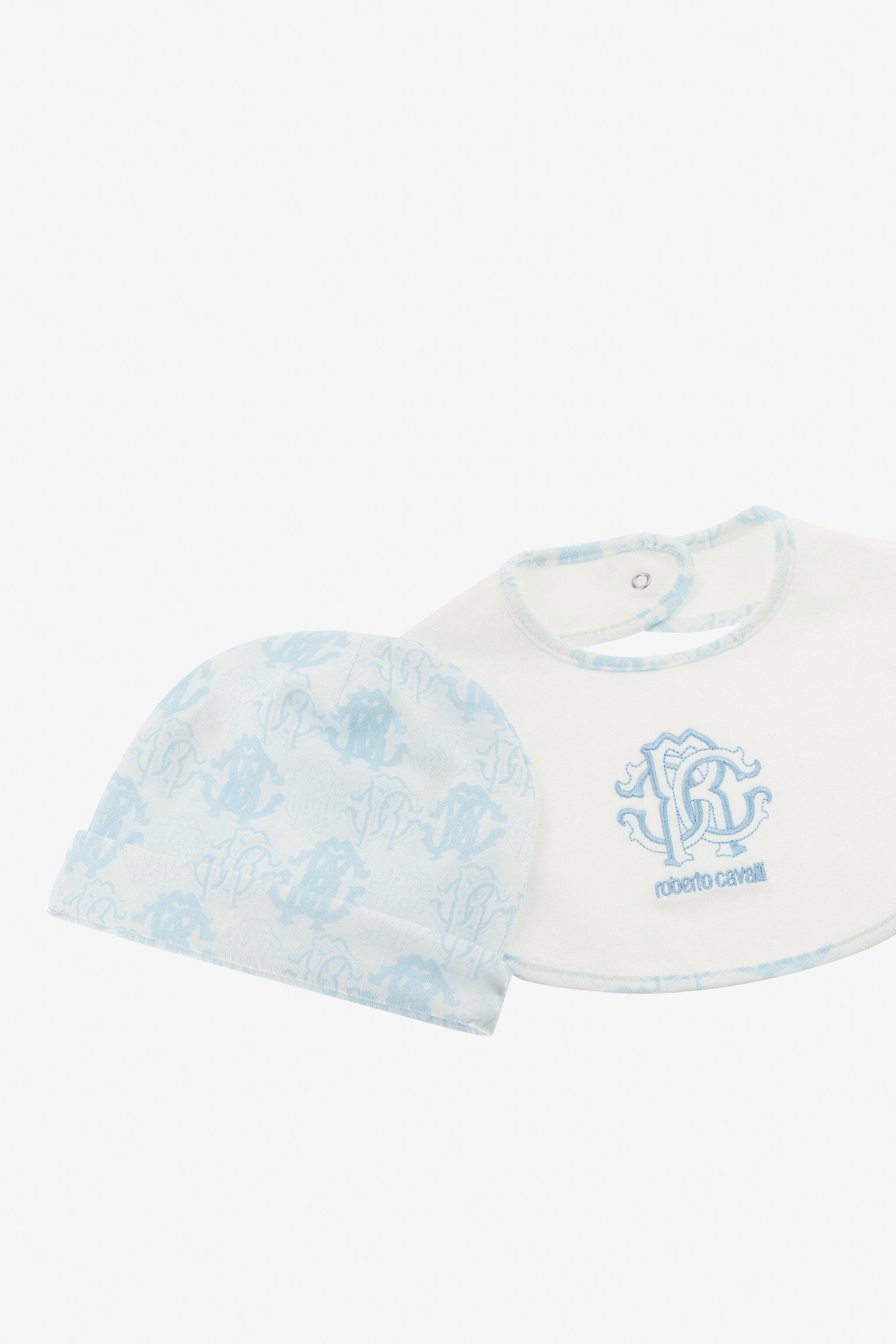 JU RC Monogram-Stickerei Babygrow-Set JU RC Monogram-Stickerei Babygrow-Set Hellblau TJT807-JD001