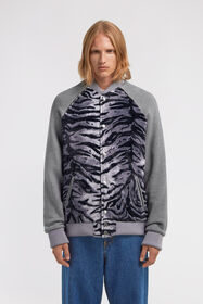 RC Zebra print sweatshirt with buttons Gray TRT66D-CF050