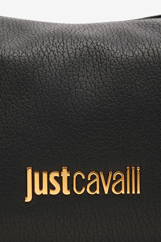 JC Soft Hobo Bag With Logo BLACK UFB059-UF428