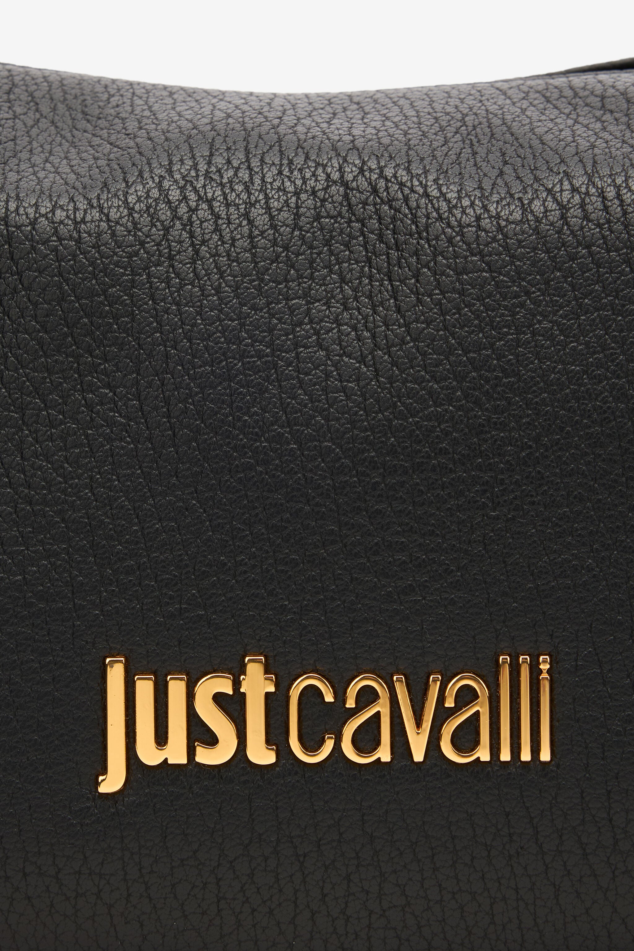 JC Soft Hobo Bag With Logo BLACK UFB059-UF428