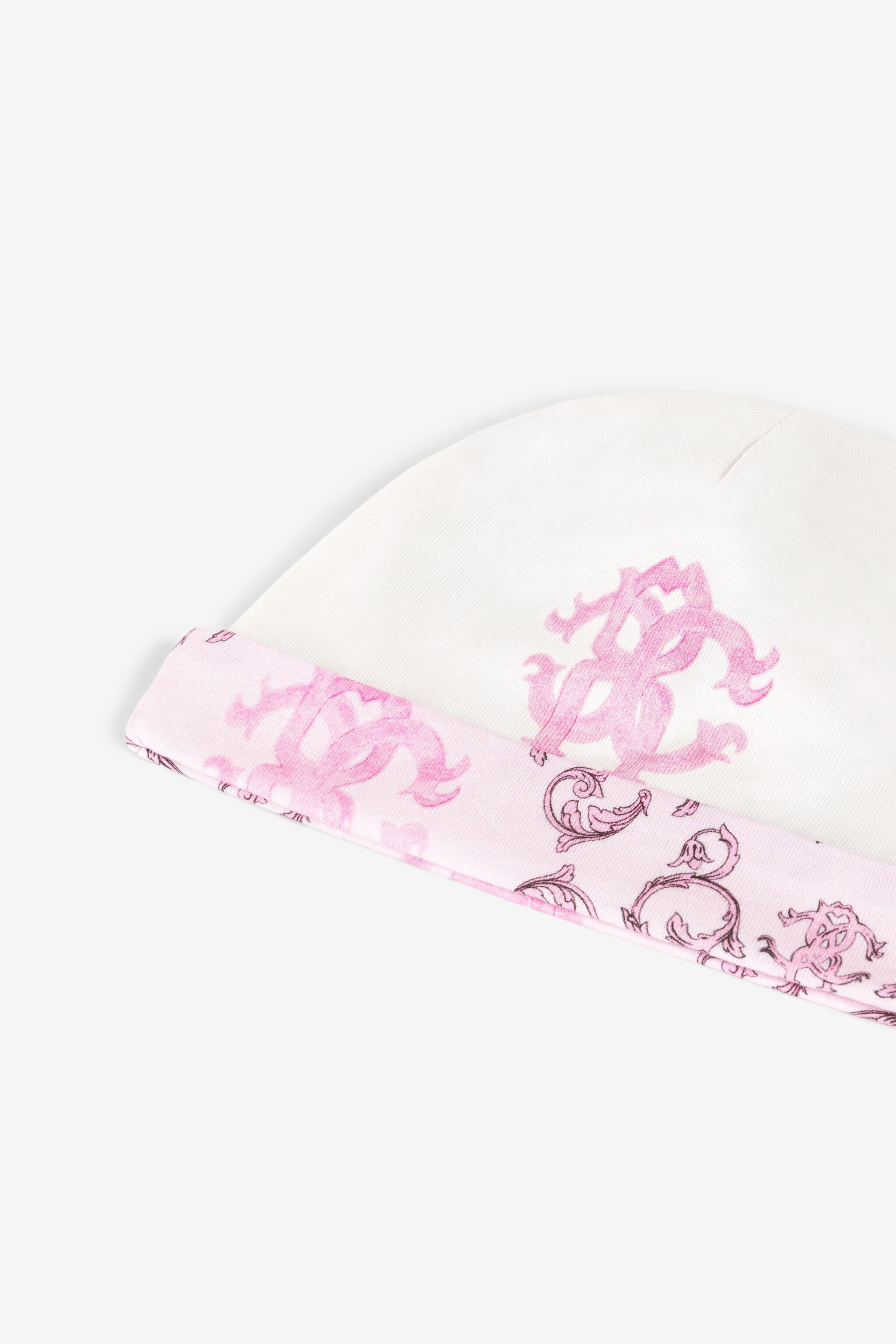JU Ensemble grenouillère à imprimé RC Monogram JU Ensemble grenouillère à imprimé RC Monogram Rose RJT853-JD001