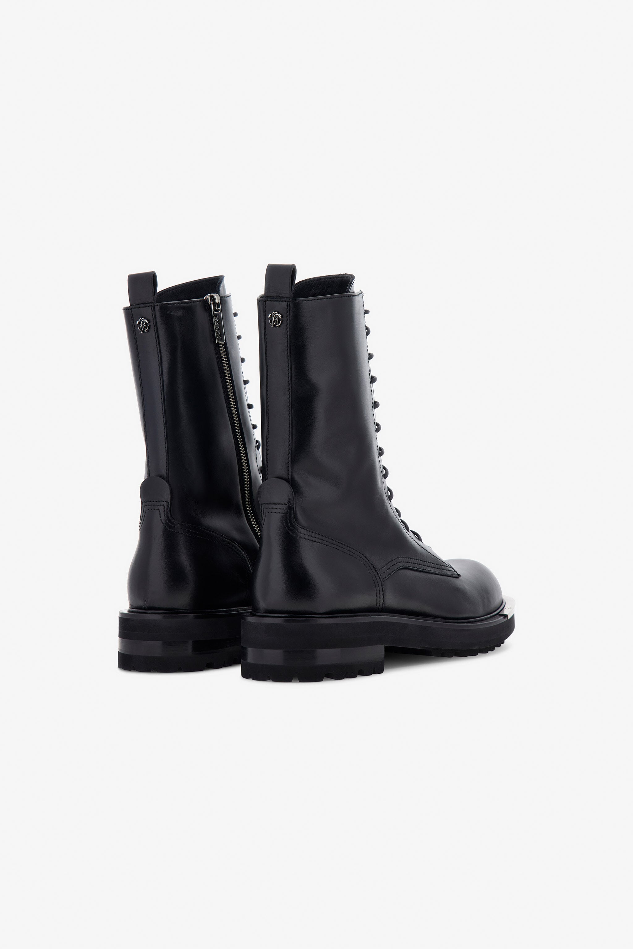 RC Botas De Combate Con Cordones Negras RC Botas De Combate Con Cordones Negras Negro TRS023-PZ03A