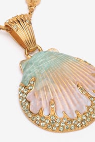 RC Necklace With Shell Pendant And Crystals RC Necklace With Shell Pendant And Crystals Gold UWG018-AM072