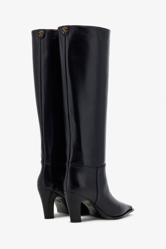 RC Leather knee-high boots RC Leather knee-high boots Black TKS022-PZ200