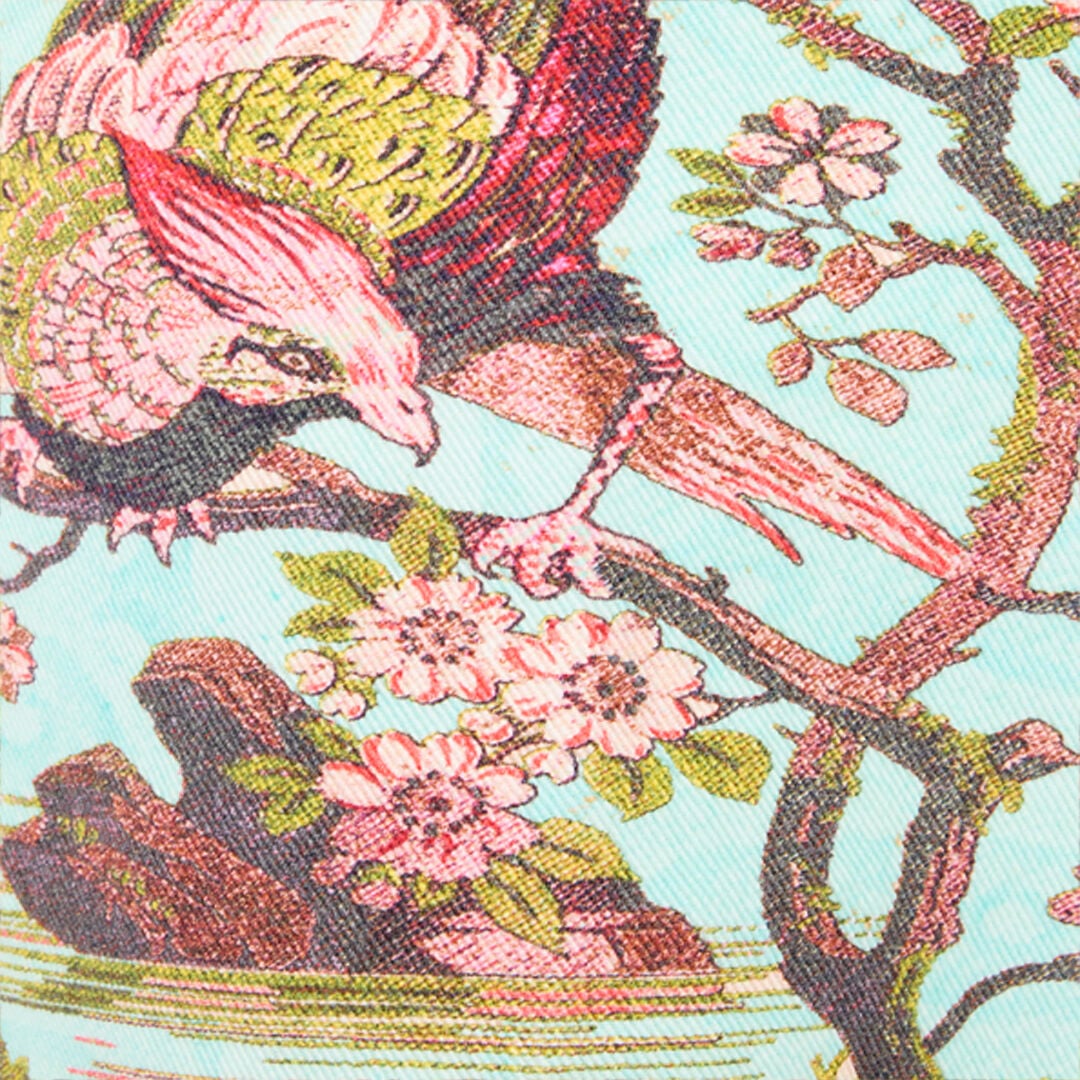 RC Pants With Oriental Bird Print Blue/Pink VKJ221-DAP76