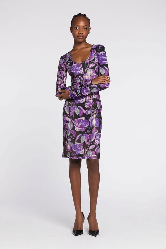 RC Rose-Print Dress RC Rose-Print Dress Purple PQT10B-LNF03