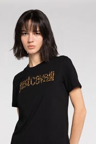 JC Just Cavalli Logo-Print Mini Dress BLACK Q61537-Q0440