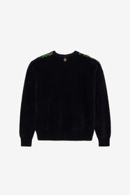 JU Pullover mit Leoparden-Design BLACK XJM61D-TJ027