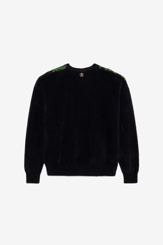JU Pullover mit Leoparden-Design JU Pullover mit Leoparden-Design BLACK XJM61D-TJ027