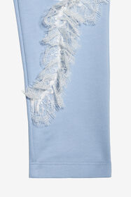 JU Pantaloni Sportivi Con Pizzo Floreale LIGHT BLUE UJT23K-CF050