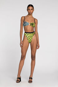 RC Leopard-print bikini bottoms Light green QKW00J-LNF53